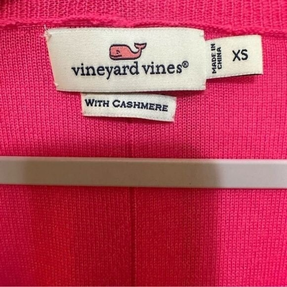 Vineyard Vines Cashmere Blend Sweater XS Pink V Neck Lightweight‎ Soft Preppy - Picture 5 of 6